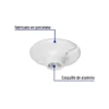 Portalámpara de porcelana, 4-1/2", redonda