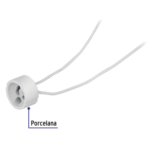 Portalámpara de porcelana para base GU10