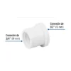 Casquillo Reductor de PVC 3/4 x 1/2"