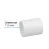 Cople de PVC cédula 40 de 1"