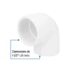 Codo 90° de PVC de 1-1/2" (38 mm)