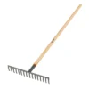 Rastrillo recto de 16 dientes, mango de 60"