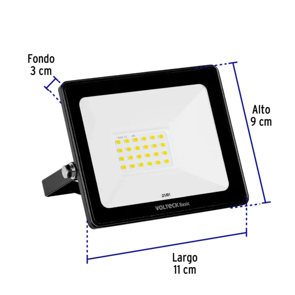 Reflector ultra delgado LED 20 W luz cálida