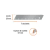 Estuche con 10 cuchillas SK2 de 25 mm para cutter