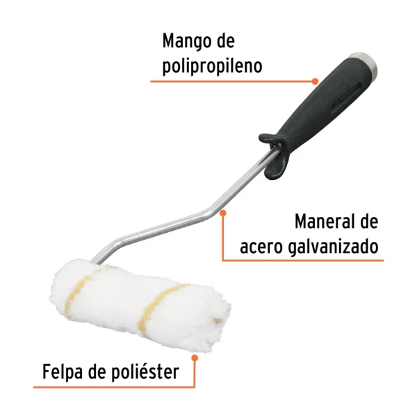 Mini rodillo para pintar 4" x 3/8" de poliéster