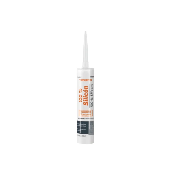 Sellador transparente 100% silicón de 280 ml