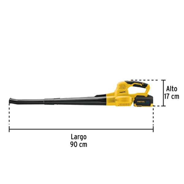 Sopladora inalámbrica 20V, 1 batería 4Ah, 1 cargador