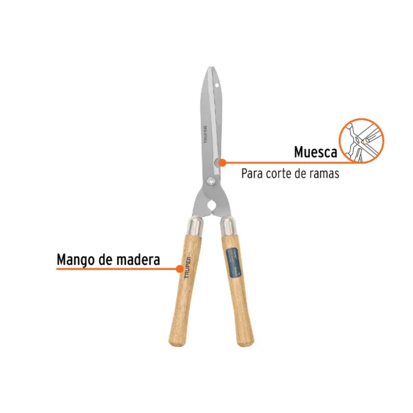 Tijera para poda 55 cm, Classic, mangos de madera