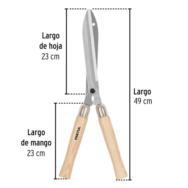Tijera para poda 49 cm, mangos de madera