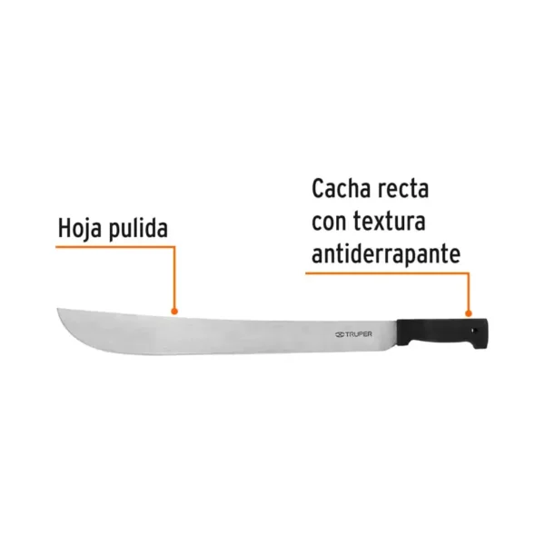 Machete estándar 20" cacha negra inyectada (51 cm)