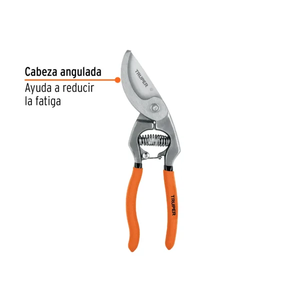 Tijera forjada p/poda 8-1/2" cuchilla paso, cabeza angulada
