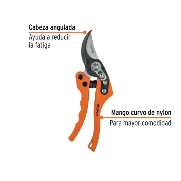 Tijera para poda 8" de nylon con cuchillas acero SK5