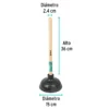 Bomba destapacaños de 15 cm