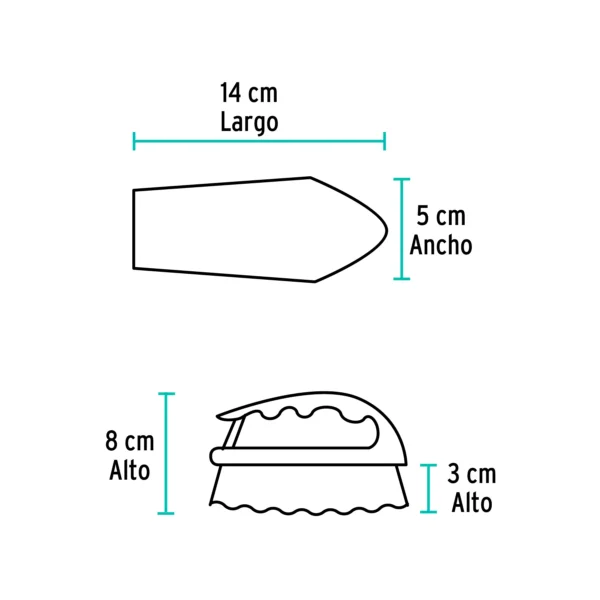 Cepillo tipo plancha de plástico