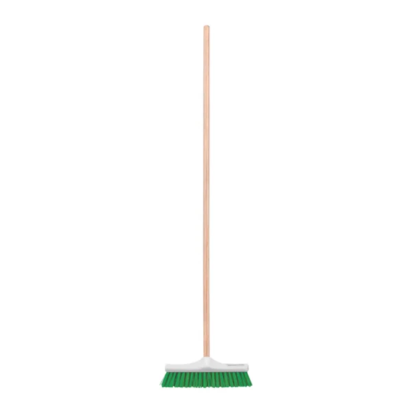 Cepillo industrial cerda rígida de 30 cm, bastón de madera