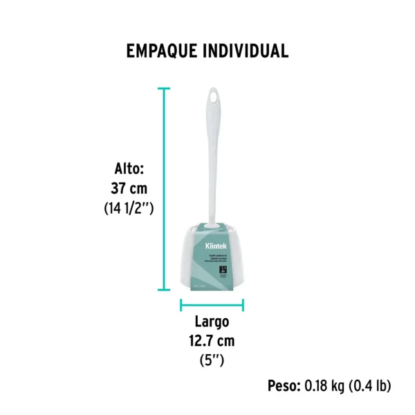 Cepillo sanitario de plástico con base