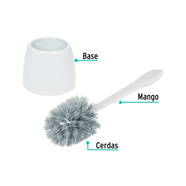 Cepillo sanitario de plástico con base