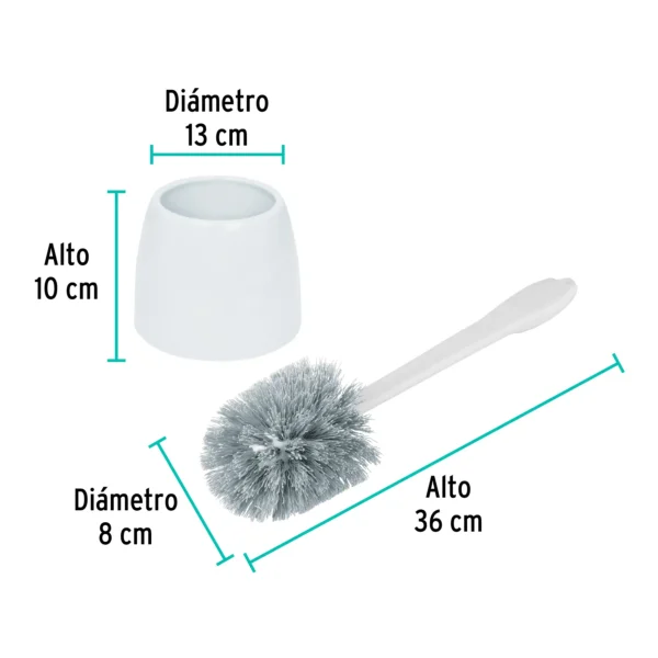 Cepillo sanitario de plástico con base