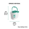 Cubeta plástica con exprimidor, 8L