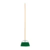 Escoba chica tipo abanico, cerdas de PVC, bastón de madera (21 cm)