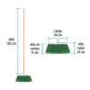 Escoba grande tipo cepillo, cerdas de PVC, bastón de madera (30 cm)