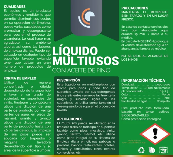Limpiador Multiusos con Aceite de Pino
