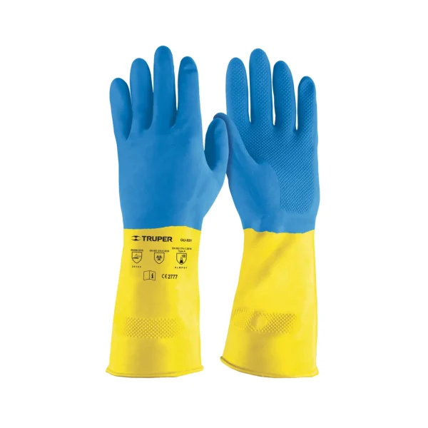 Guantes de látex reforzados para limpieza