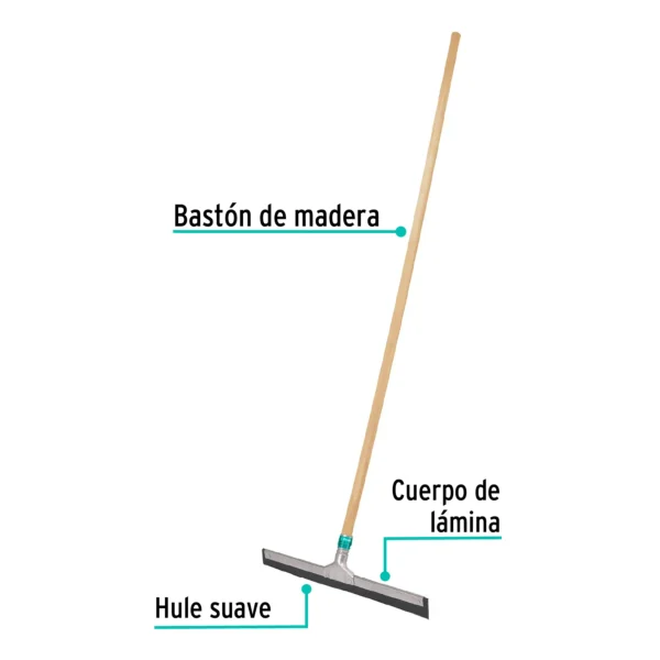 Jalador con base de lámina, con bastón de madera