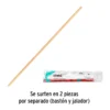 Jalador con base de plástico de 40 cm, con bastón de madera