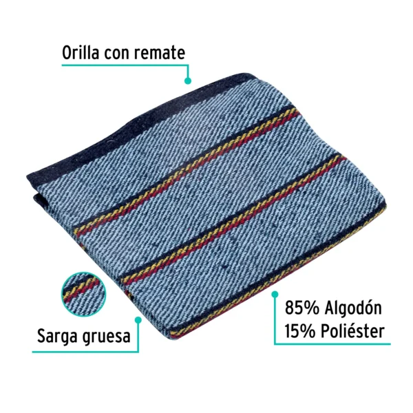 Jerga azul sarga gruesa de 1 m x 48 cm
