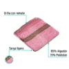 Jerga sarga ligera de 1 m x 48 cm roja