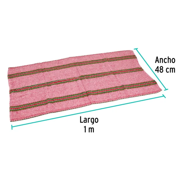 Jerga sarga ligera de 1 m x 48 cm roja