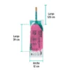 Trapeador de microfibra española, bastón de 120 cm