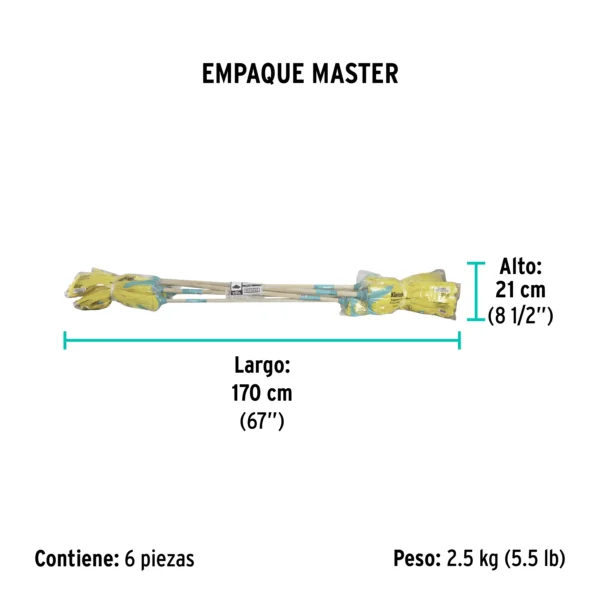 Trapeador de microfibra lisa, bastón de 120 cm