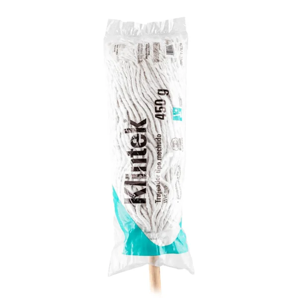 Trapeador tipo mechudo, con bastón de 120 cm
