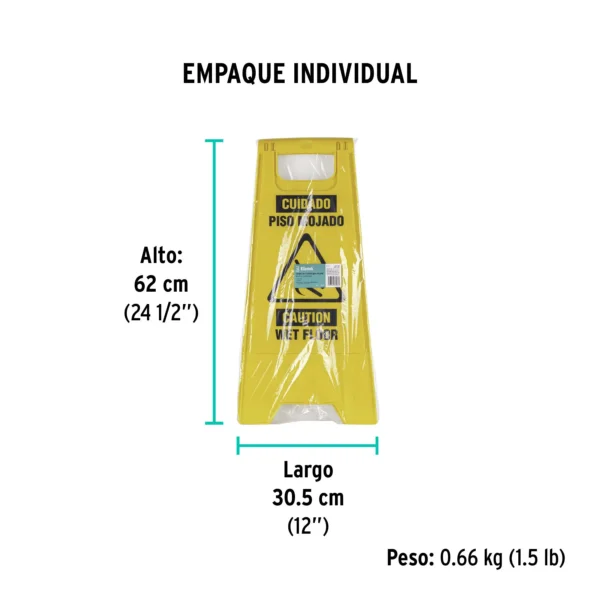 Letrero de piso resbaloso, 62 cm