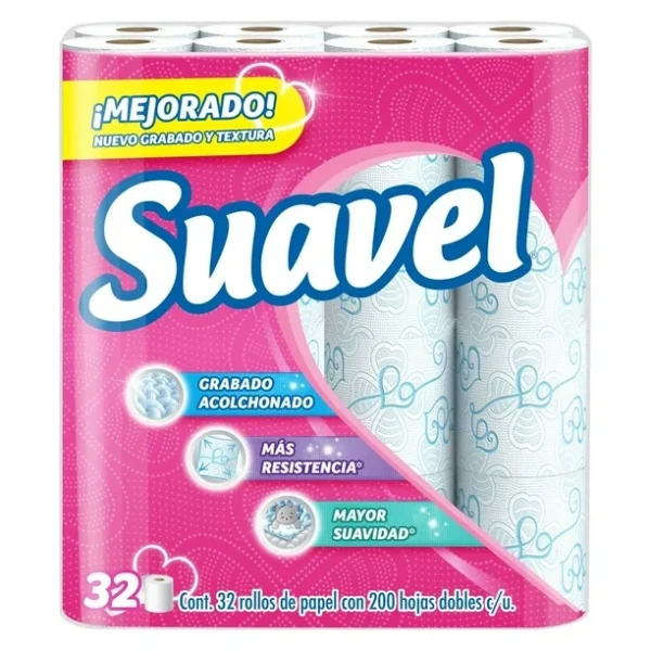Papel Higiénico Tradicional Suavel 32 PZ.