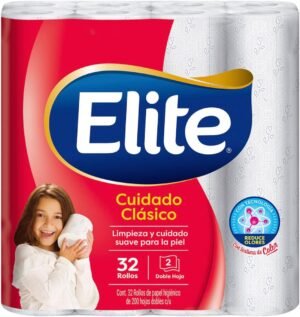 Papel Higiénico Tradicional Elite Ultra Suave 32 PZ