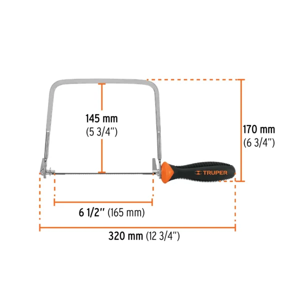 Arco calador con 5 seguetas de 6-1/2"