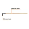Azadón jardinero Classic, mango de madera 54"