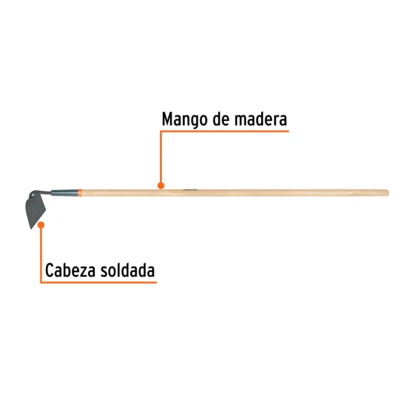 Azadón jardinero Classic, mango de madera 54"