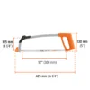Arco 12" profesional tubular de acero para segueta