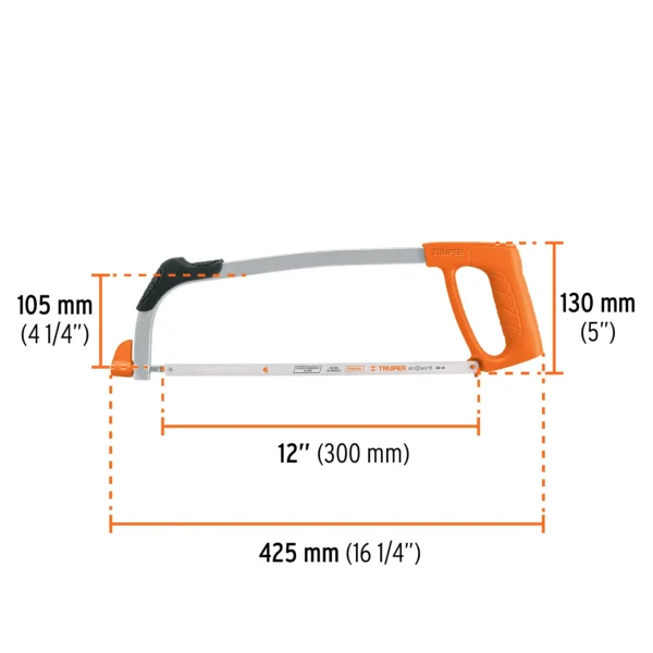 Arco 12" profesional tubular de acero para segueta