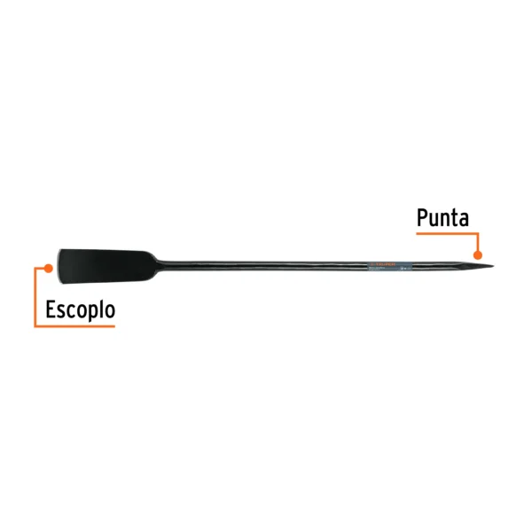 Barra cavadora 1" x 120 cm, escoplo 102 mm