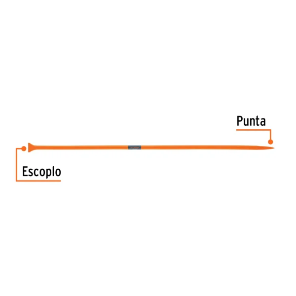 Barreta de punta de 1"x175 cm, escoplo 72 mm (175 cm)