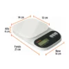 Báscula digital para cocina, plato de vidrio, 5 kg