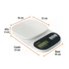 Báscula digital para cocina, plato de ABS, 5 kg