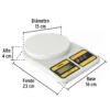 Báscula digital para cocina, plato de poliprop, 5 kg