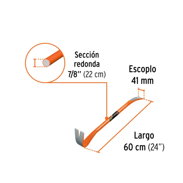 Barreta de uña de 7/8" x 60 cm