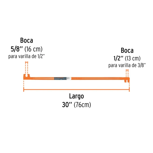 Grifa de dos bocas de 5/8 (13 mm) y 1/2" (16 mm)